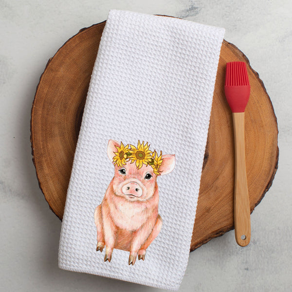 Pig Kitchen Tea Towel
