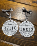 Acrylic Zip Code Christmas Ornament