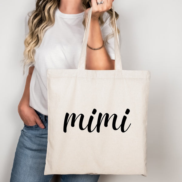 Custom Grandmother Name Tote Bag