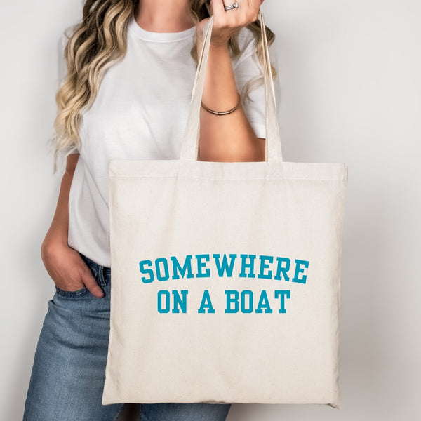 Somewhere On A Boat Tote Bag