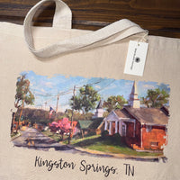 Kingston Springs Main Street Painting Tote Bag- Large