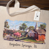 Kingston Springs Main Street Painting Tote Bag- Large