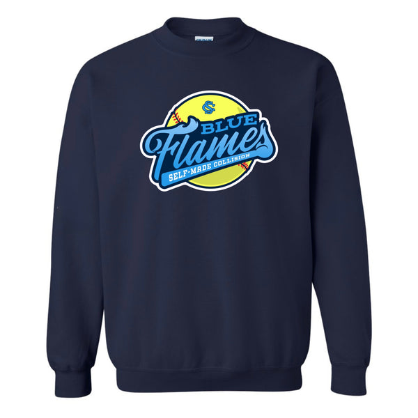 Blue Flames 9/10 Softball Sweatshirt
