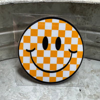 Orange Check Sticker Decal