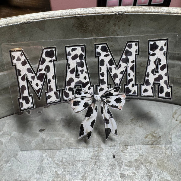 Cow Print Mama Sticker Decal