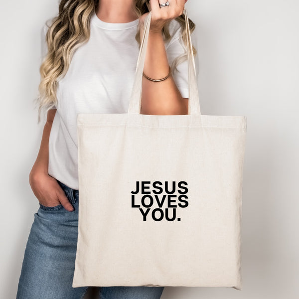 Jesus Loves You Tote Bag