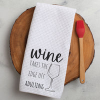 Wine/Adulting Kitchen Tea Towel