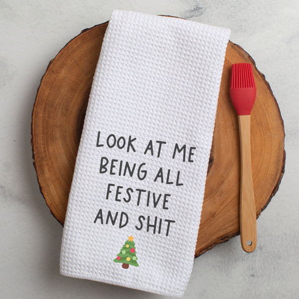 Christmas Festive Kitchen Tea Towel