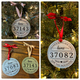 Acrylic Zip Code Christmas Ornament