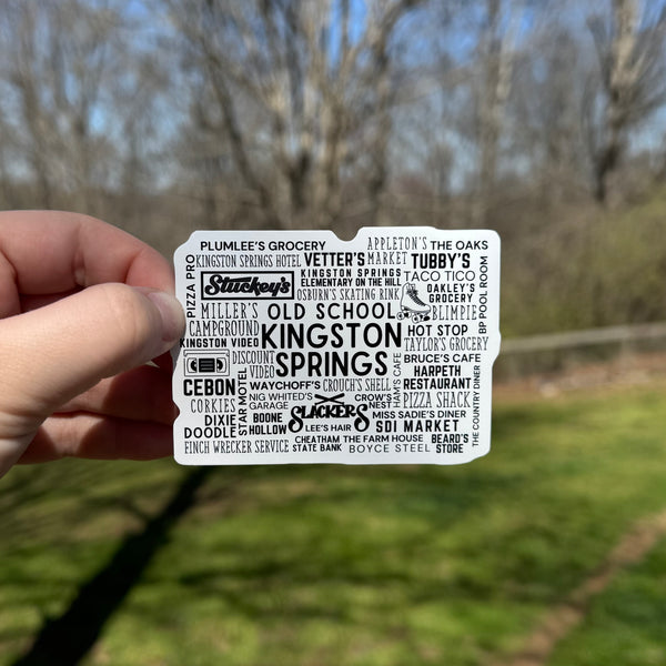 Old School Kingston Springs Sticker