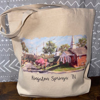 Kingston Springs Main Street Painting Tote Bag