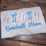 Baseball Mom Embroidered Sweatshirt