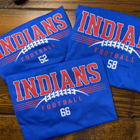 Custom Indians Football Tee