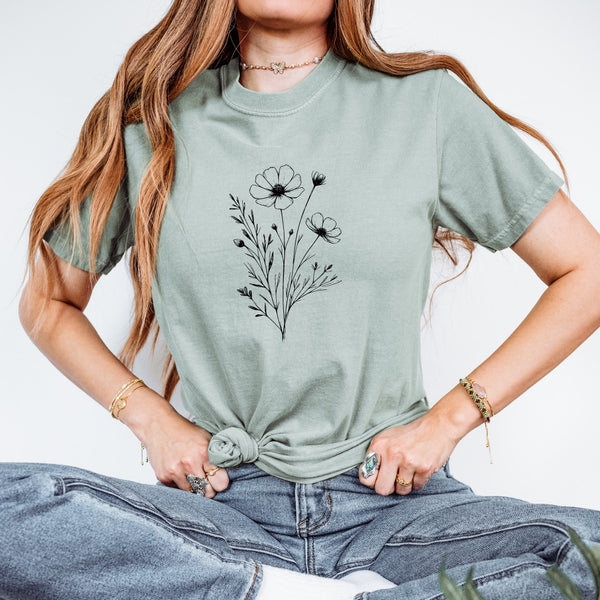 Flower Tee(Multiple Colors)