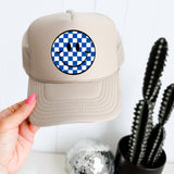 Checkered Smile Trucker Hat(Multiple Colors)