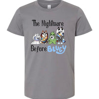 Nightmare Before Bluey Tee (Infant/toddler/youth)