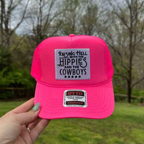 Hippies and The Cowboys Trucker Hat