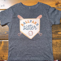 Youth Ballpark Sister (baseball) Tee