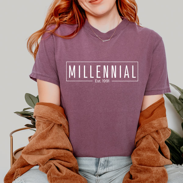 Millennial Est Tee (custom date)