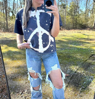 Peace Sign Cut Tee