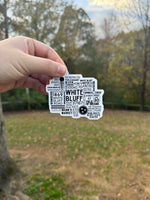 White Bluff Sticker