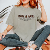 Custom Cow Print Grandmother/Grandchildren Name Tee